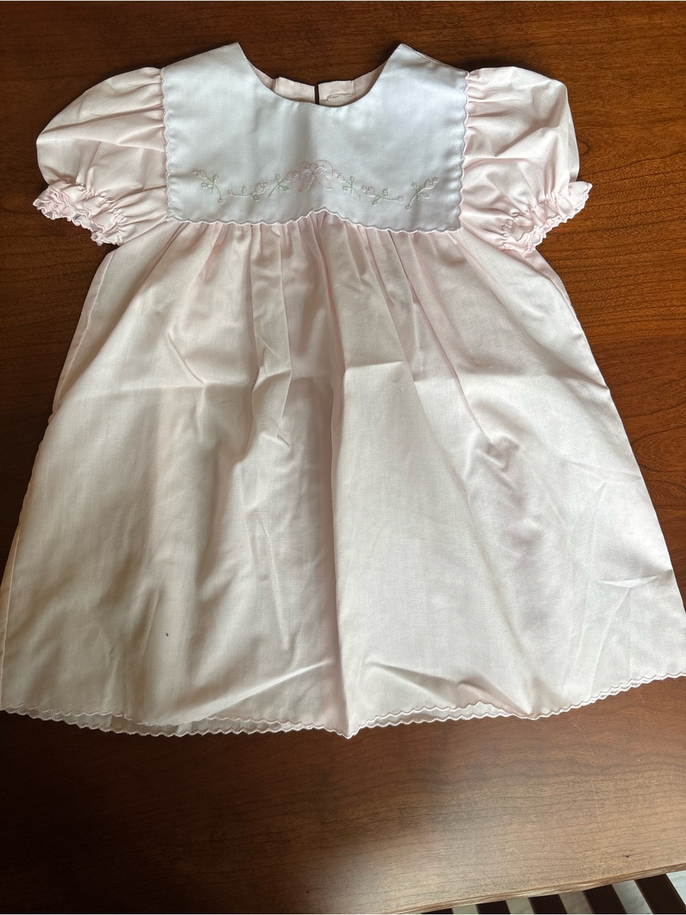Auraluz Pink Smocked Baby Dress